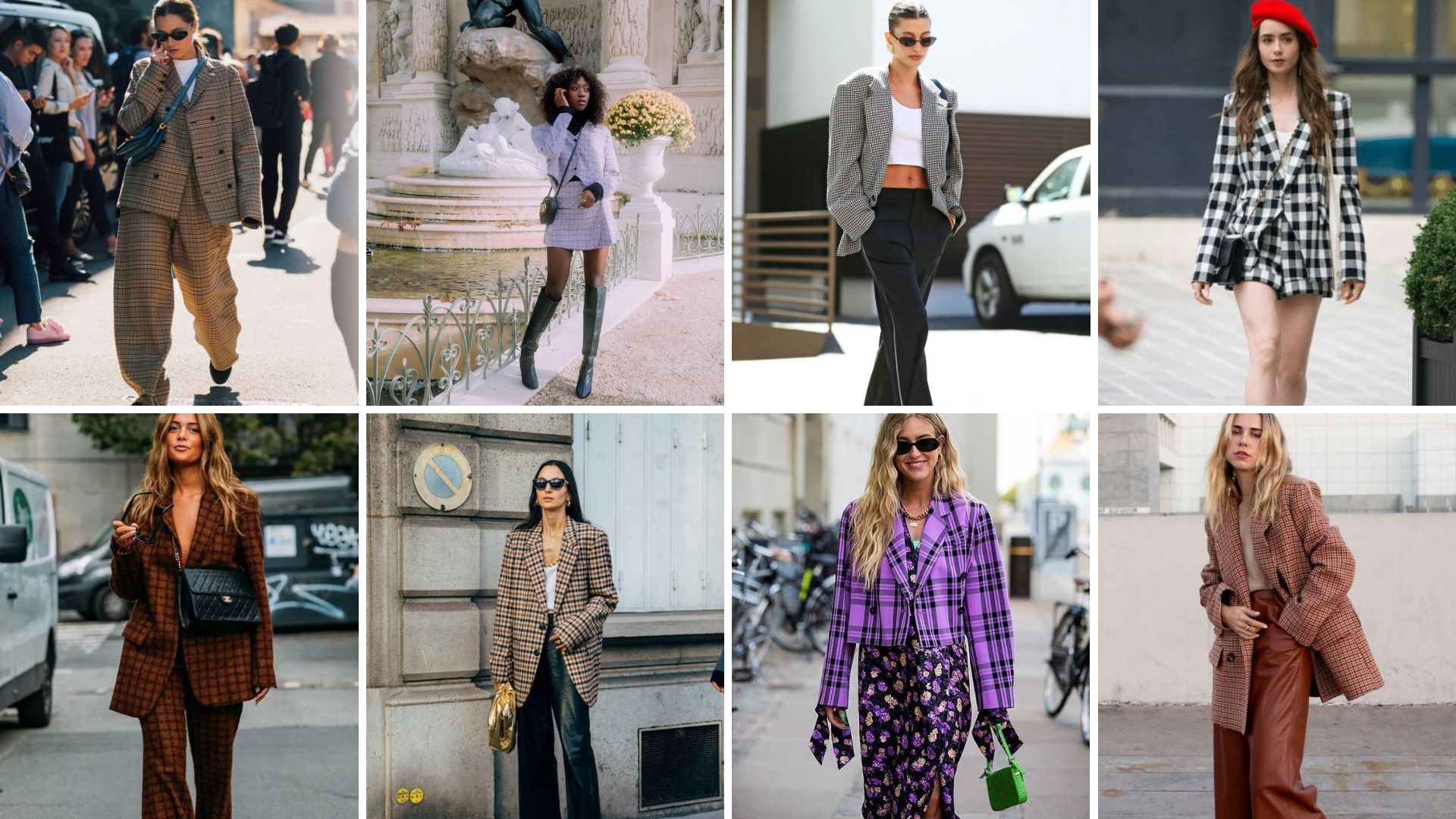 Blazer xadrez: 5 looks chiques com a peça-chave do inverno 2024