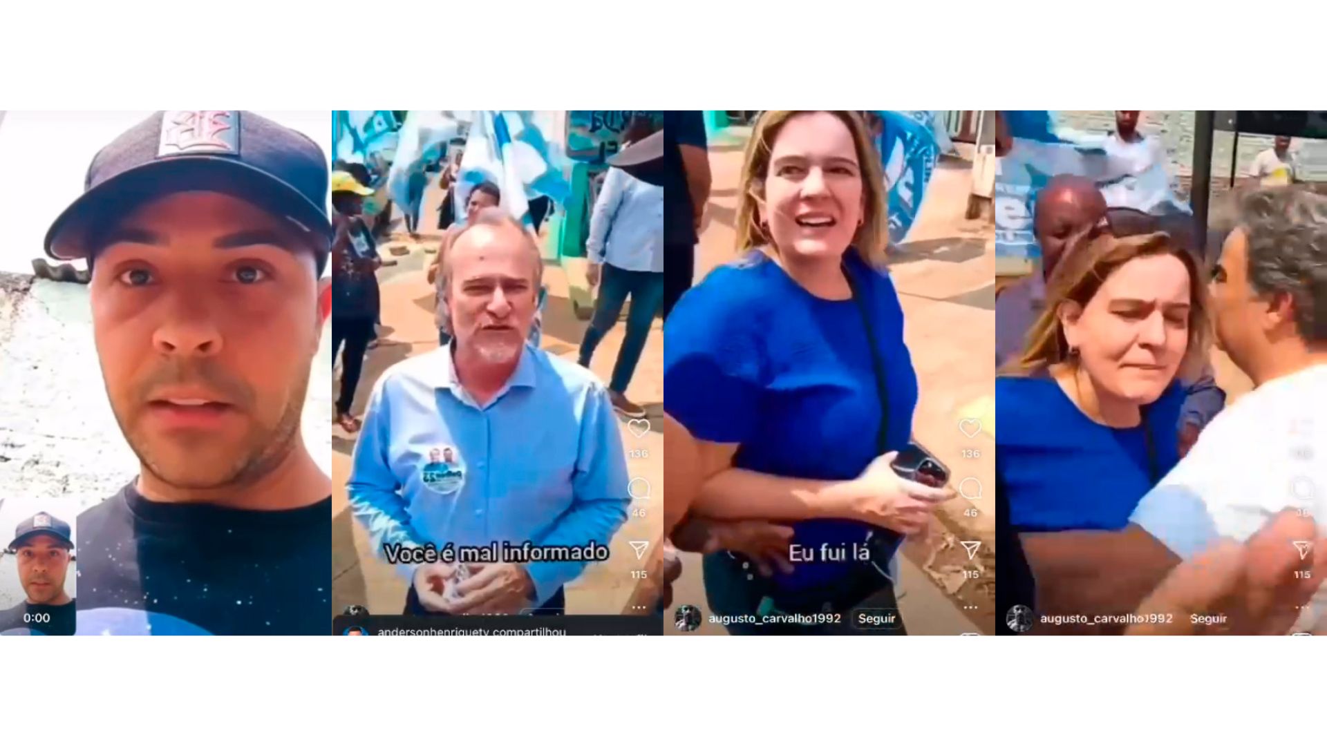 Clima Hostil: Eleitor Questiona Dalben Durante Passeata em Paulínia e Apoiadores Partem para a Hostilização