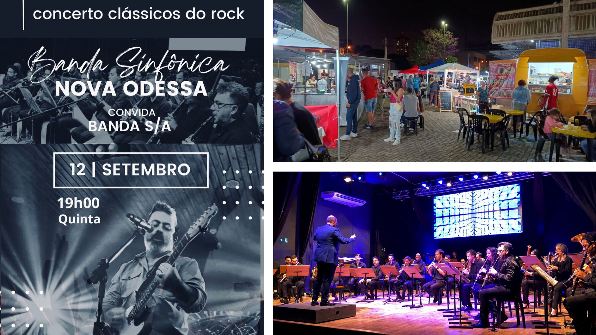 Rock na Feira: Banda Municipal e Banda S/A Se Apresentam na Feira Noturna de Nova Odessa