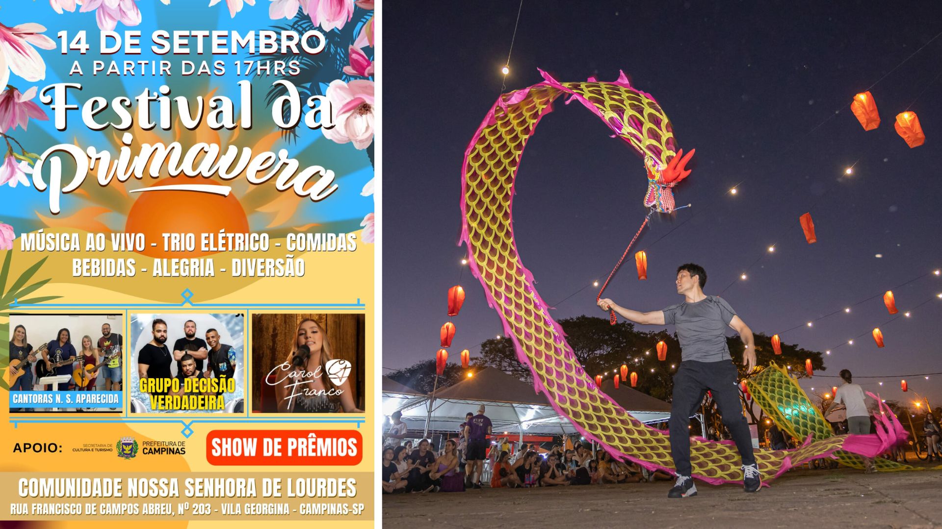 Vila Georgina Receberá o Festival da Primavera no Dia 14 de Setembro - Entrada Franca