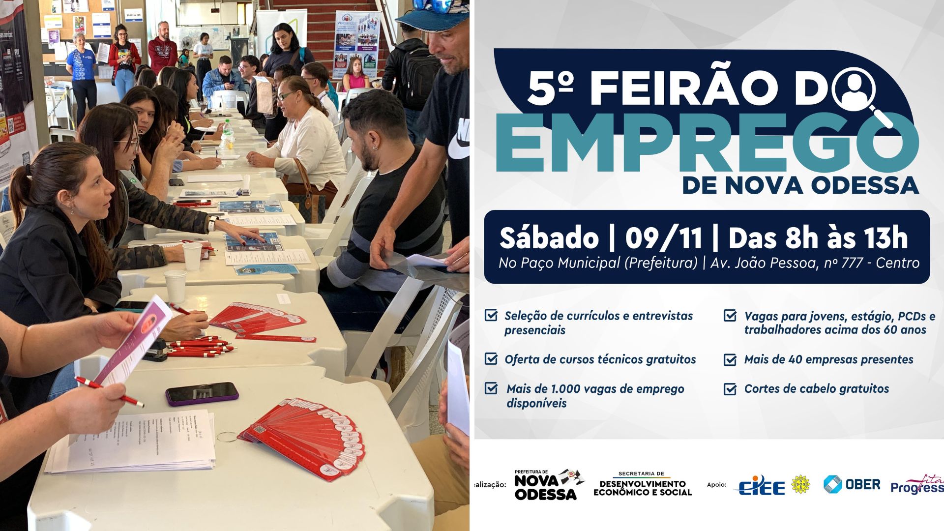 5º Feirão do Emprego em Nova Odessa: Centenas de Oportunidades à Vista!
