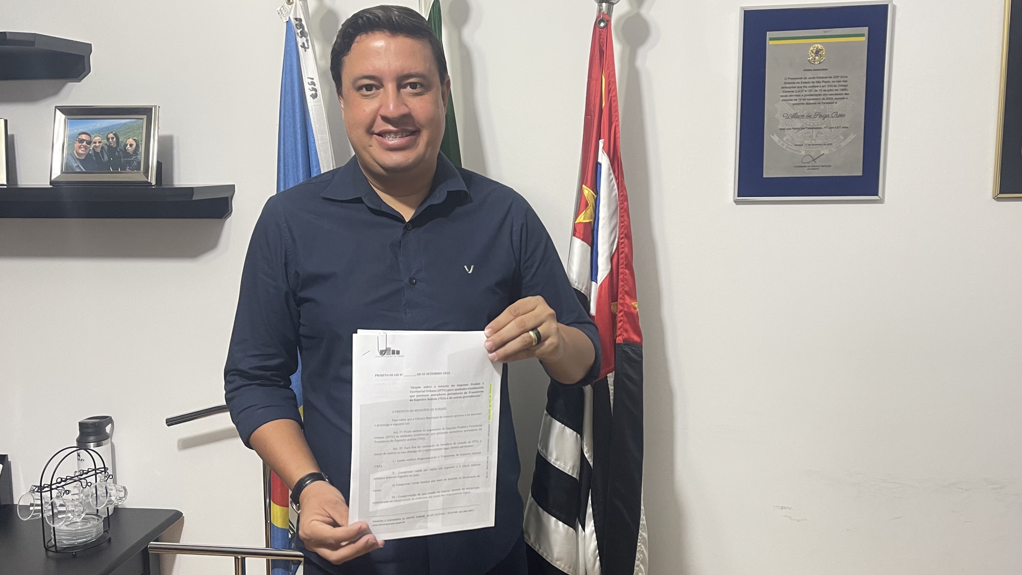 Câmara de Sumaré Aprova Isenção de IPTU para Moradores com Autismo e Síndrome de Down
