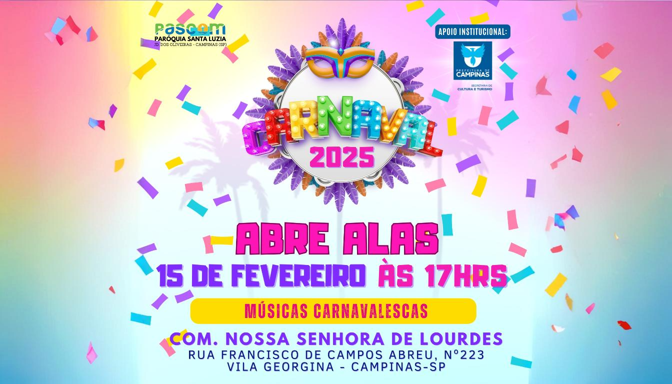 Abre Alas promete agitar a Vila Georgina em Campinas no dia 15 de fevereiro