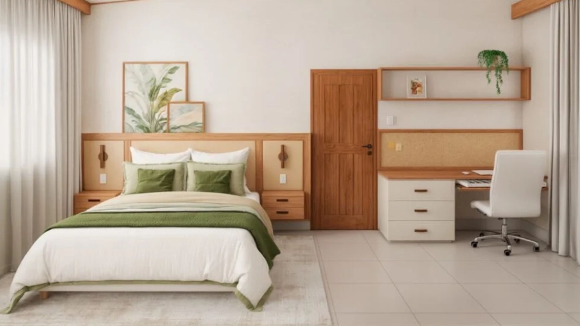 Quarto com escrivaninha: praticidade e estilo para seu ambiente