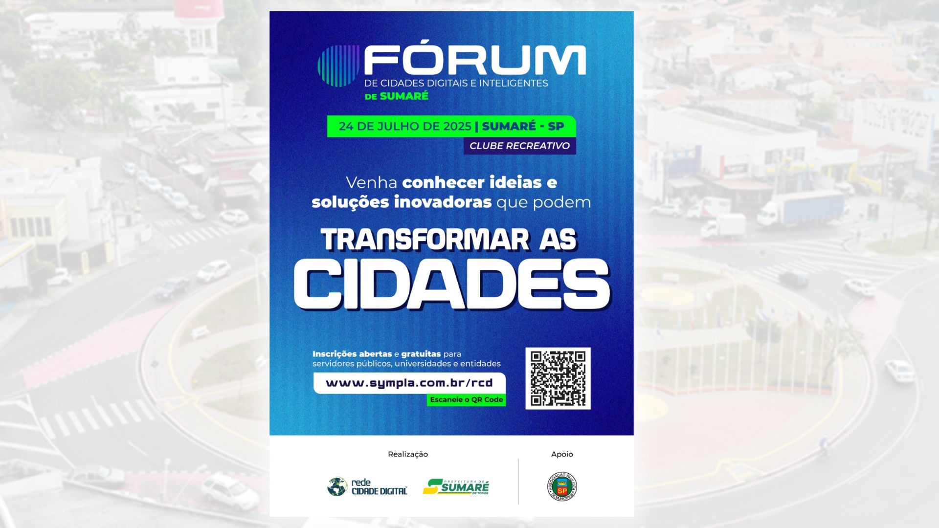 Sumaré recebe Fórum de Cidades Digitais e Inteligentes em 24 de julho de 2025