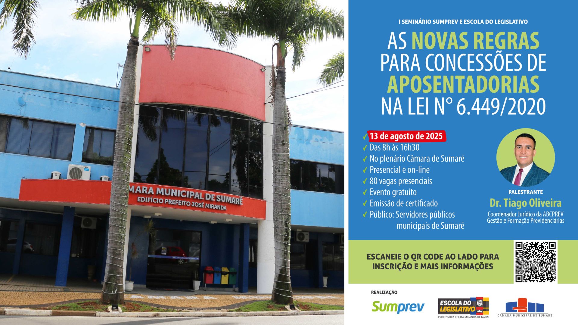 Câmara de Sumaré e Sumprev promovem seminário sobre aposentadoria para servidores municipais