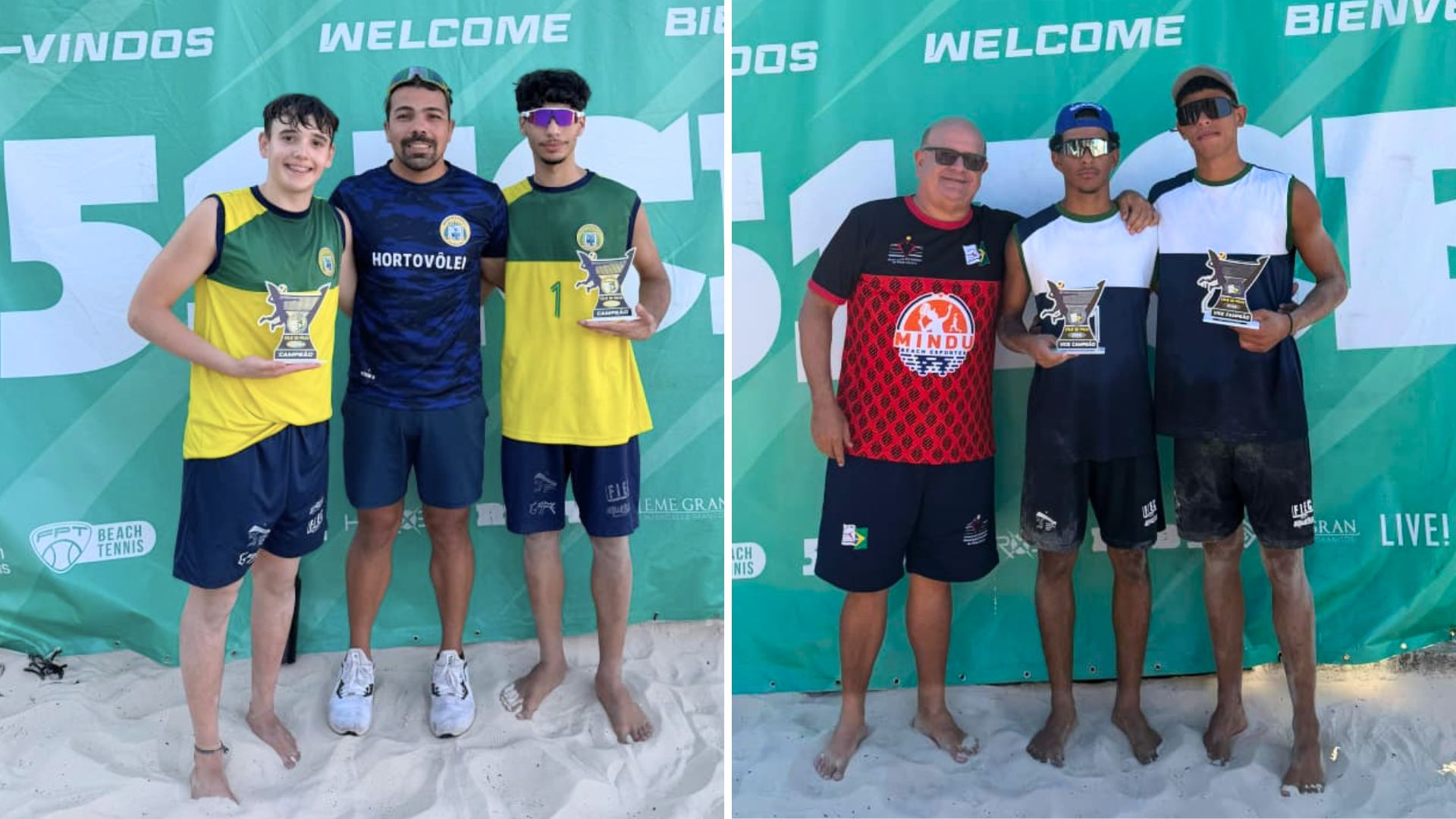 Ouro no sub-16 e prata no adulto marcam vôlei de praia de Hortolândia