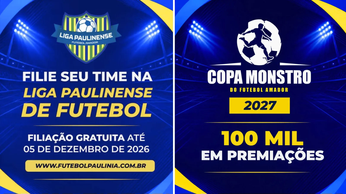 Liga Paulinense de Futebol lança Copa Monstro com R$ 100 mil em prêmios e filiação gratuita