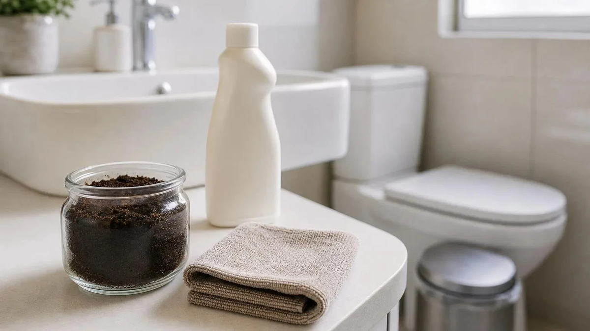 Borra de café no banheiro? Entenda por que o truque pode entupir os canos e saiba o que usar