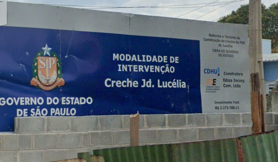 Parada, obra de escola de educação infantil no Jardim Lucélia evidencia descaso da administração