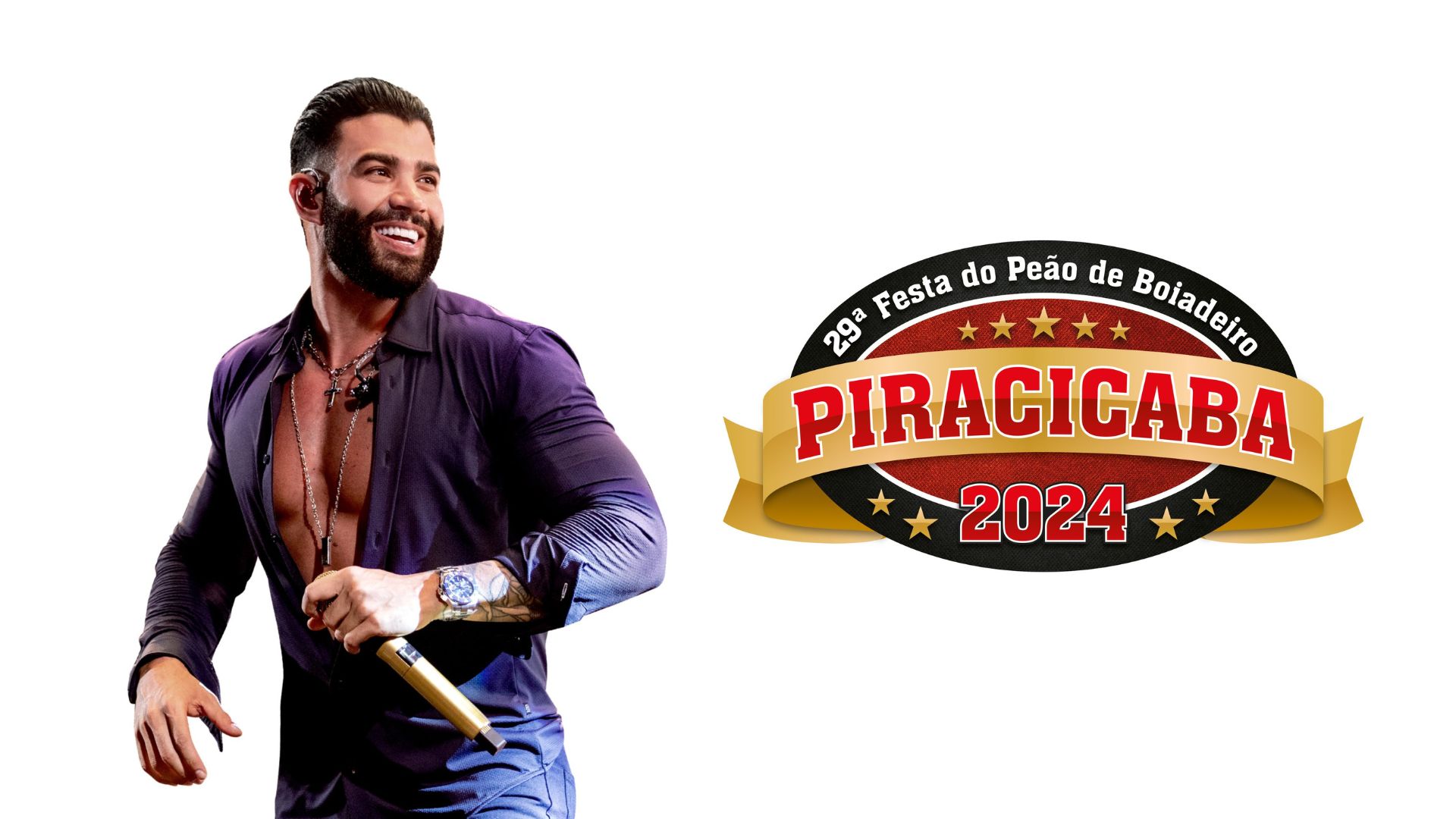 Gusttavo Lima abre a 29ª Festa do Peão de Boiadeiro de Piracicaba neste final de semana