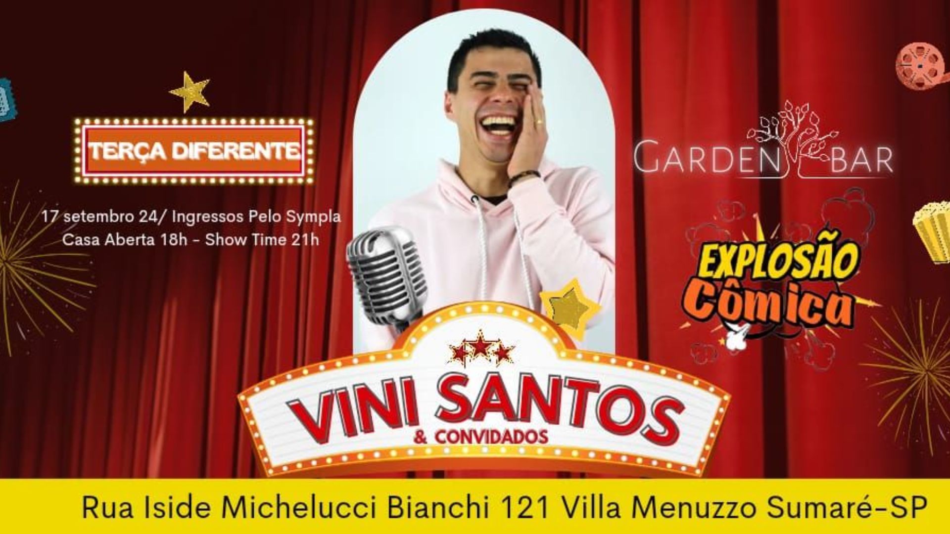 Noite de Risos em Sumaré: Stand Up com Vini Santos