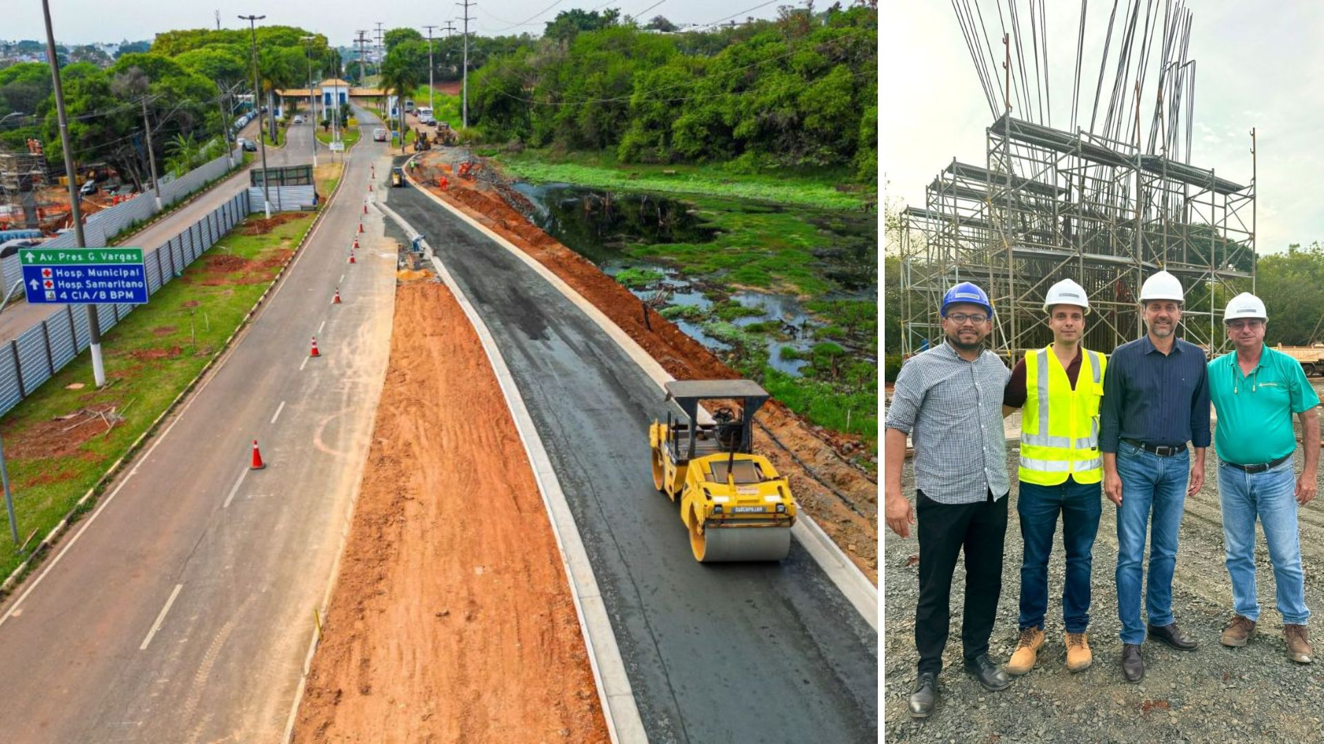Prefeito Du Cazellato Visita Obras da Nova Ponte em Paulínia