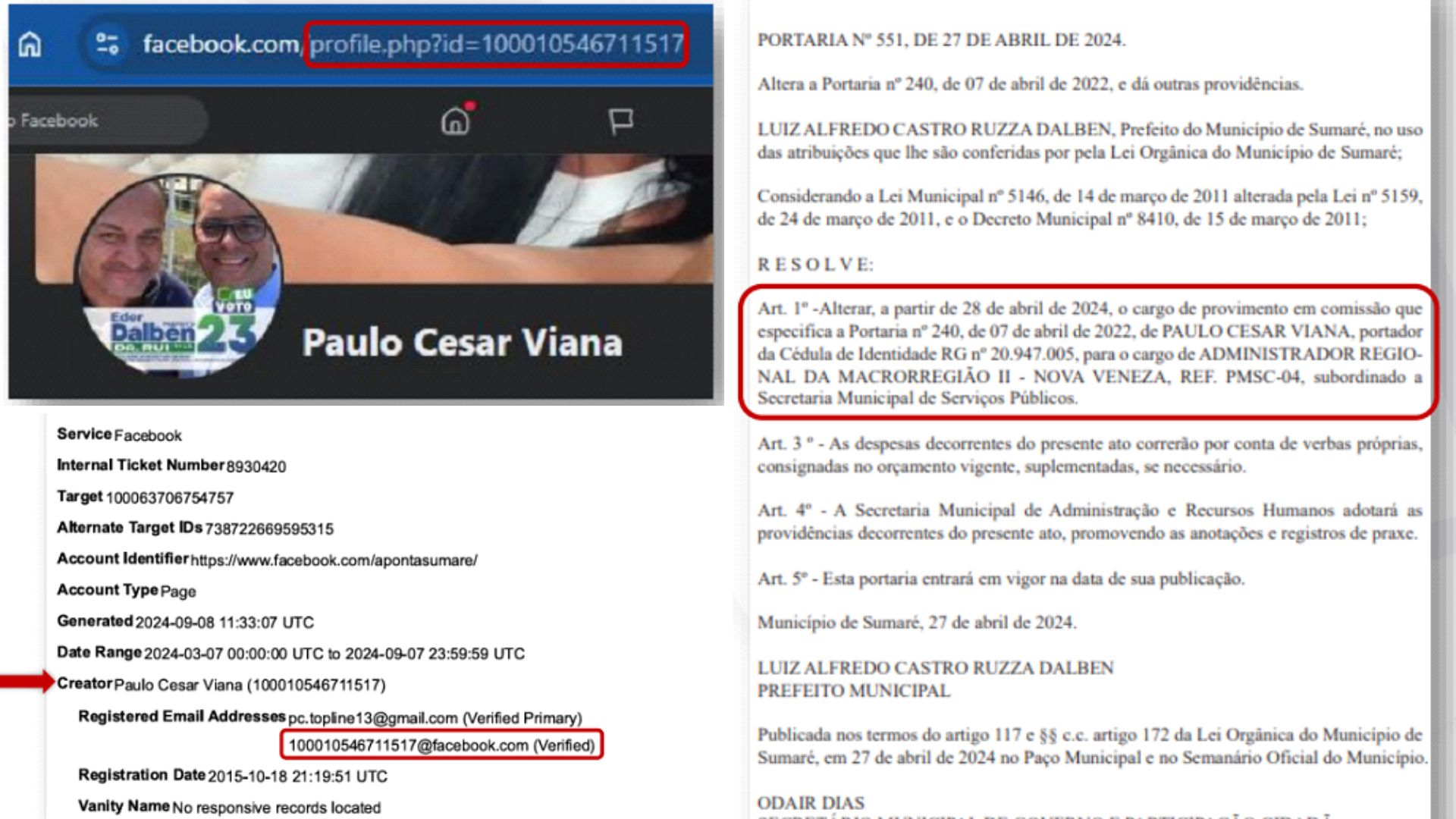 Investigação sobre Fake News em Sumaré Envolve Administrador de Dalben