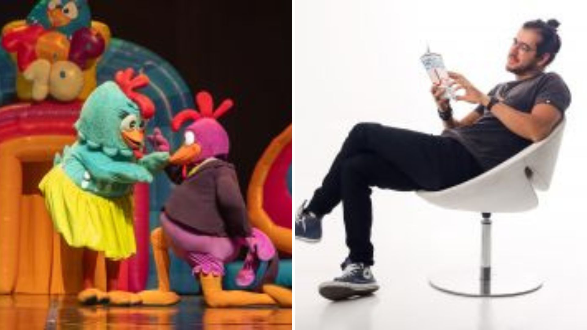 Domingo Tem 'Galinha Pintadinha' e Afonso Padilha no Teatro Oficina do Estudante