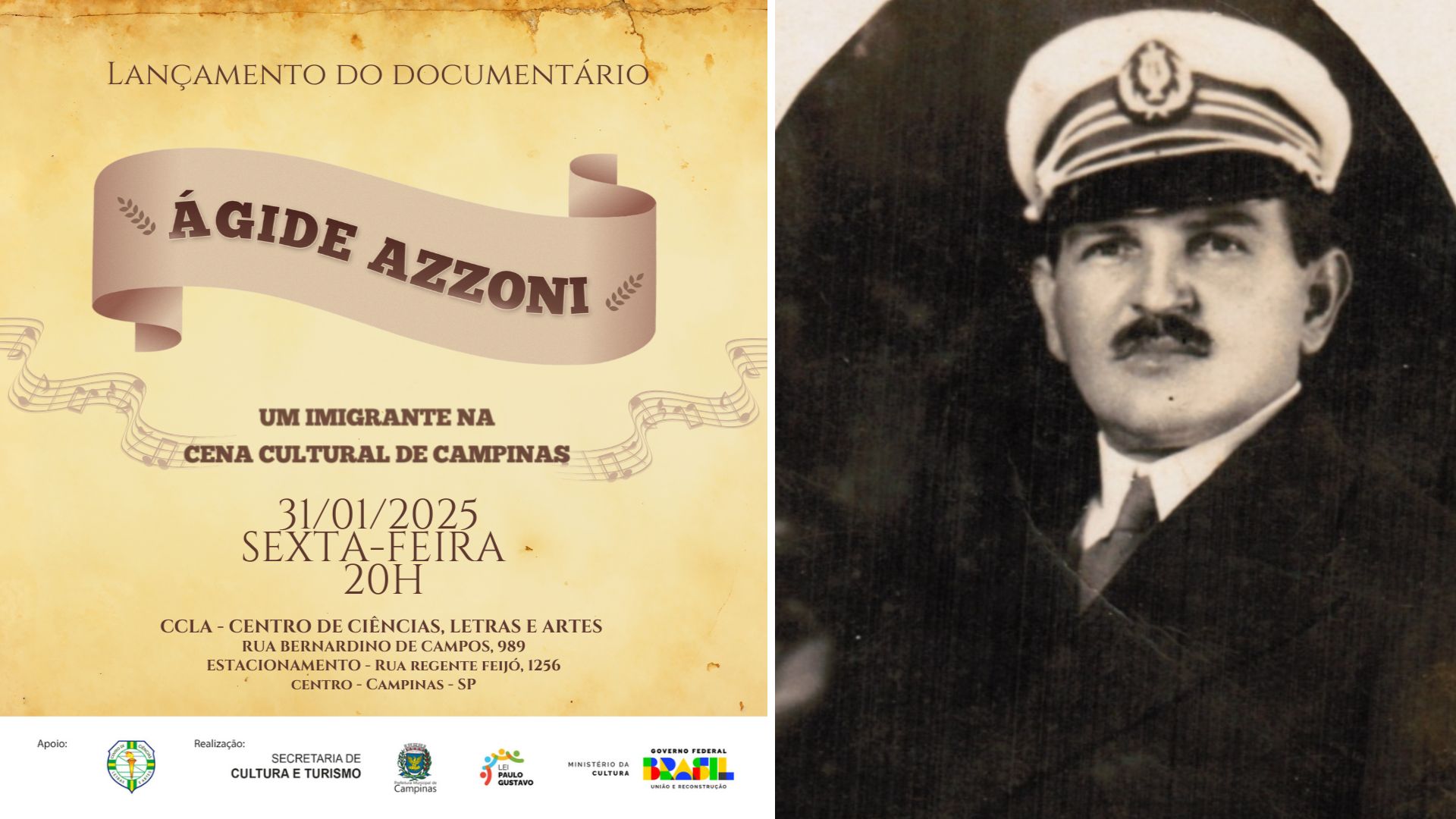 Documentário sobre Maestro Ágide Azzoni será exibido no CCLA Campinas