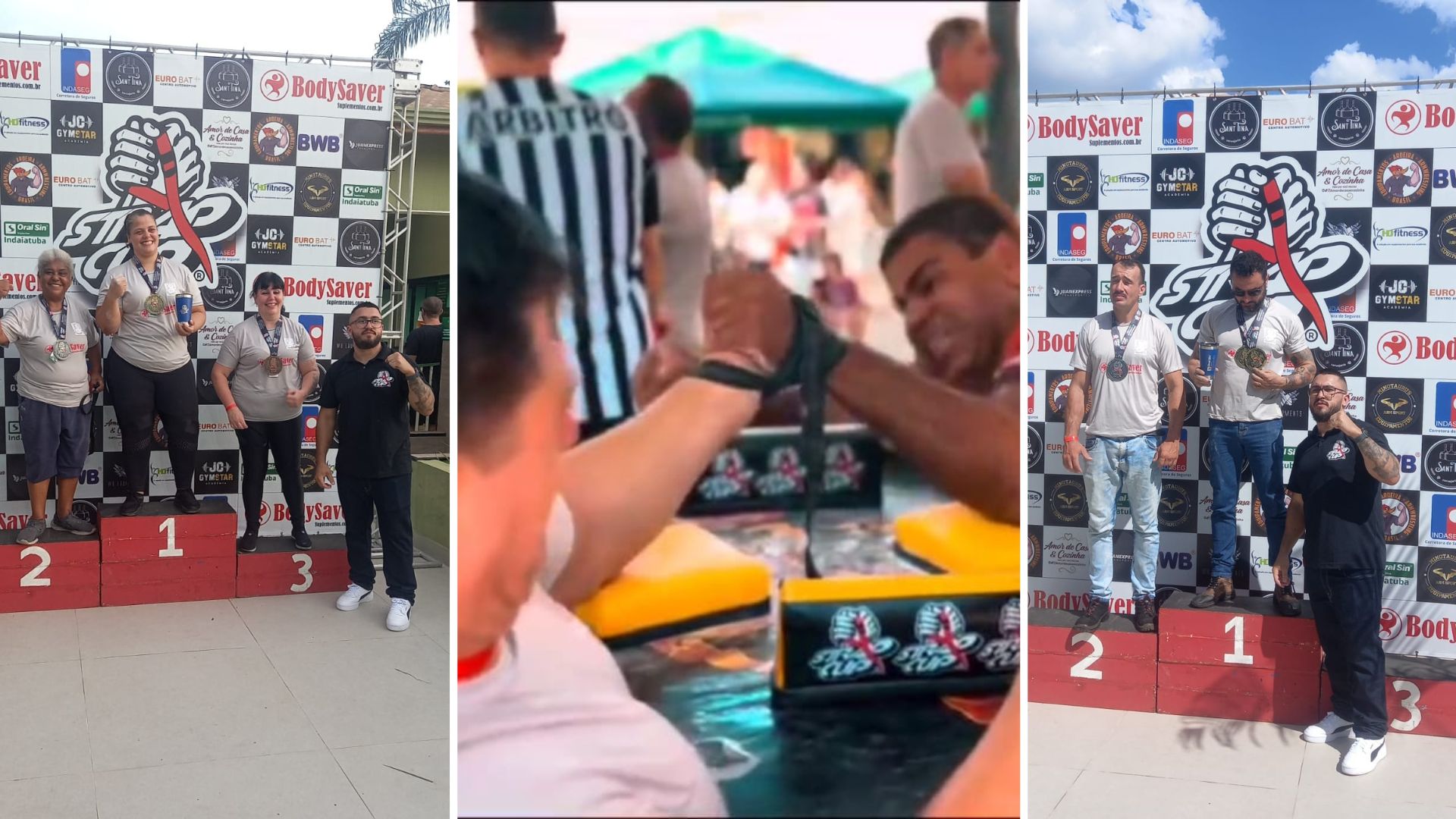 Atletas da luta de braço de Nova Odessa conquistam 11 medalhas na 1ª Strap Cup Armwrestling