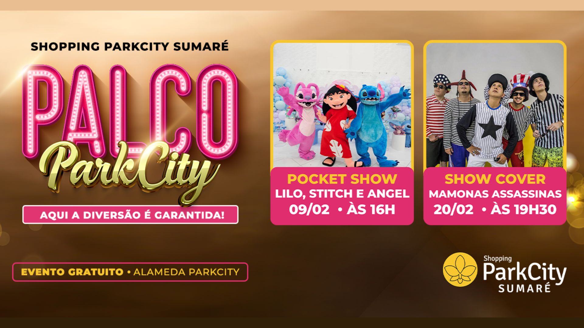Shopping ParkCity Sumaré abre programação cultural 2025 com atrações gratuitas para crianças e adultos