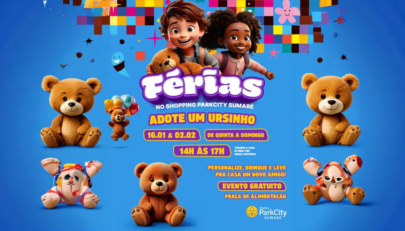Férias no Shopping ParkCity Sumaré: Programação Gratuita para Crianças