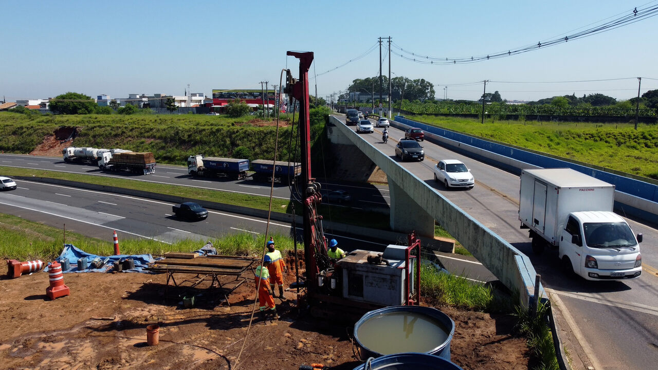 Hortolândia inicia sondagem de solo para duplicação do viaduto no Jardim Amanda