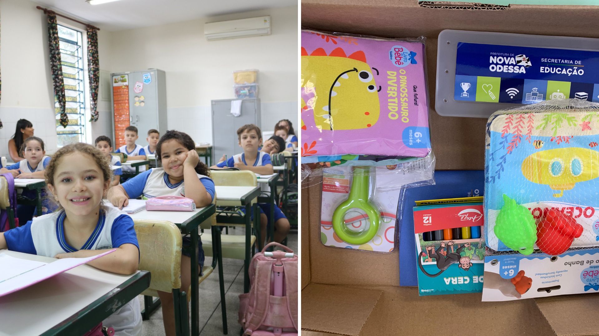 Educação de Nova Odessa inicia ano letivo de 2025 com entrega de kits de material escolar
