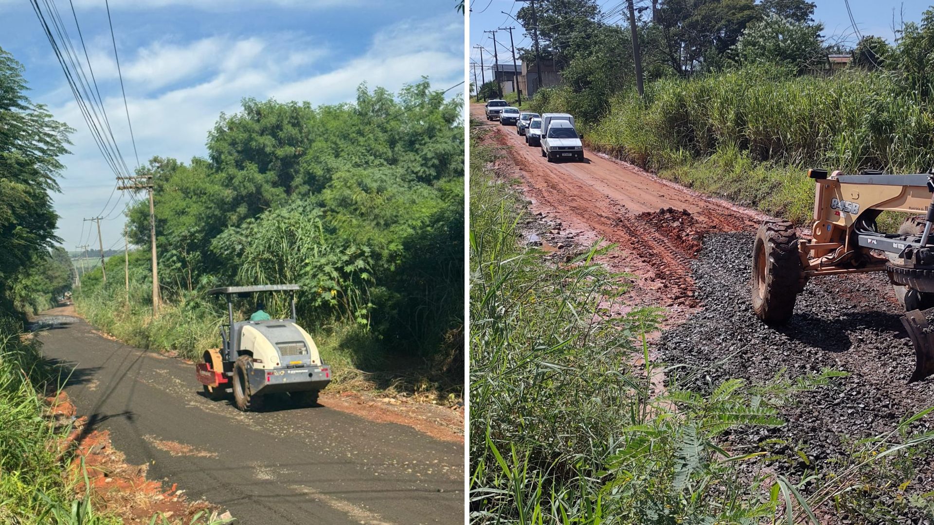 Prefeitura de Nova Odessa inicia recuperação emergencial da Estrada Eduardo Karklis e da Avenida Brasil