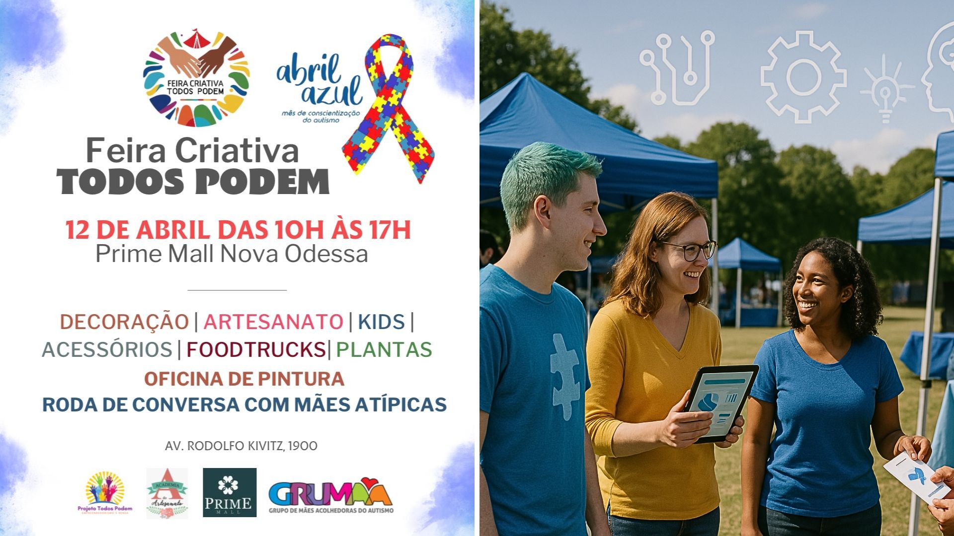 Nova Odessa recebe Feira Criativa com foco em inclusão e autismo neste sábado (12)