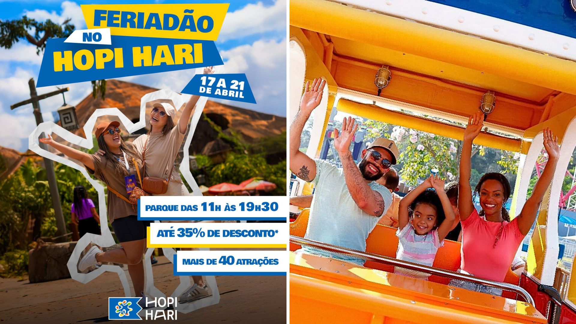 Feriadão no Hopi Hari: Parque oferece desconto especial em datas selecionadas em abril