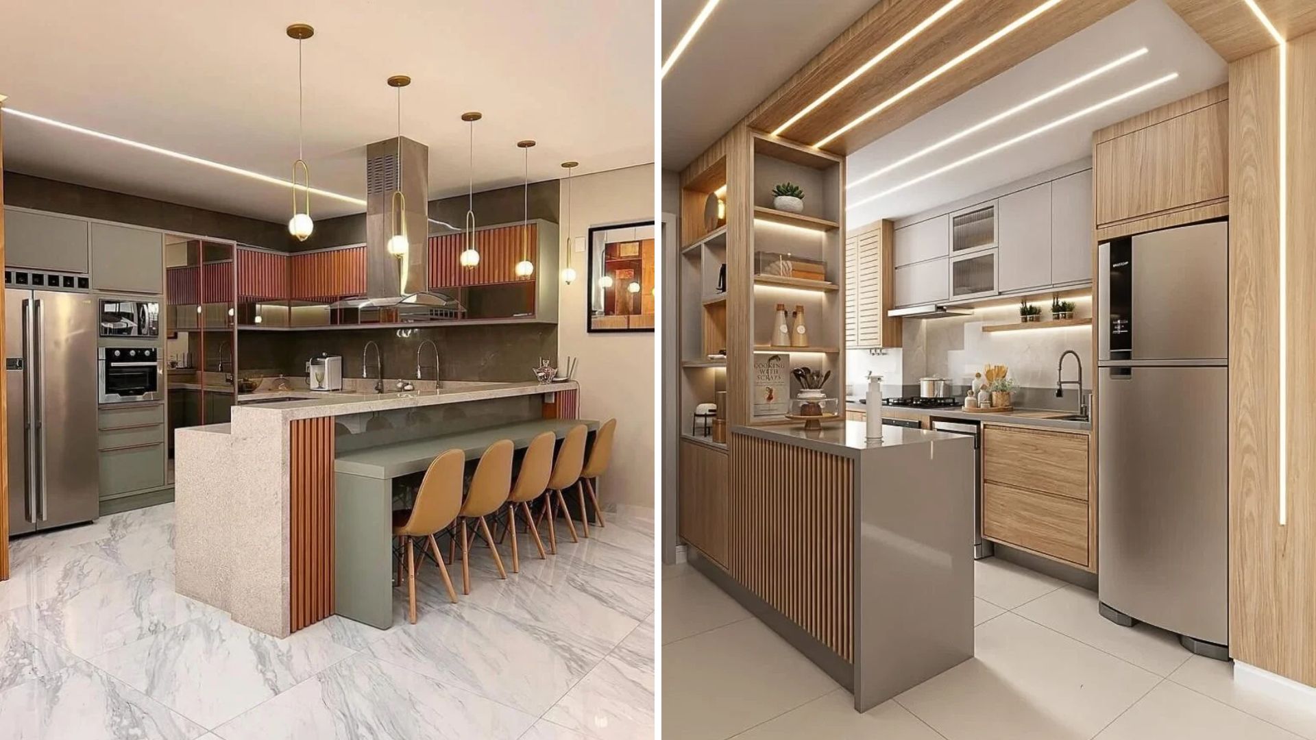 4 Estilos de Península para a Cozinha Americana: Transformando Espaços com Estilo