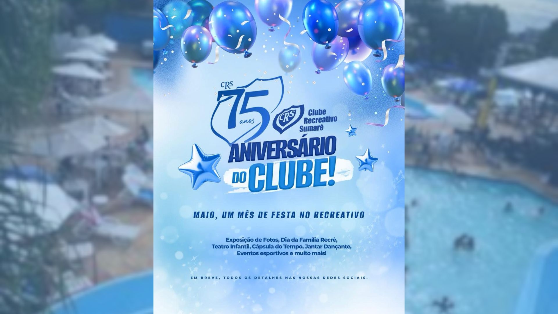 Clube Recreativo Sumaré celebra 75 anos com eventos especiais em 2025