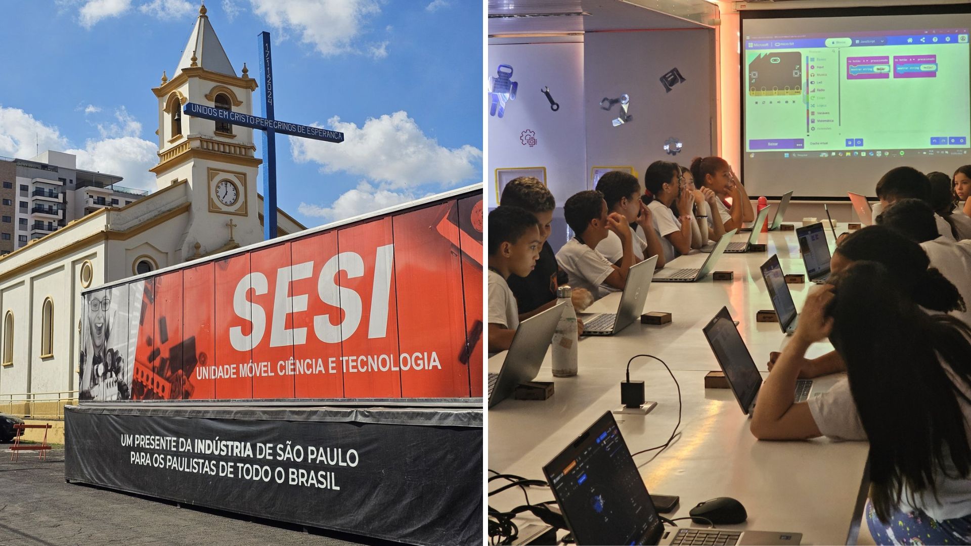 Unidade Móvel de Ciência e Tecnologia do Sesi-SP chega a Monte Mor com atividades para 600 alunos