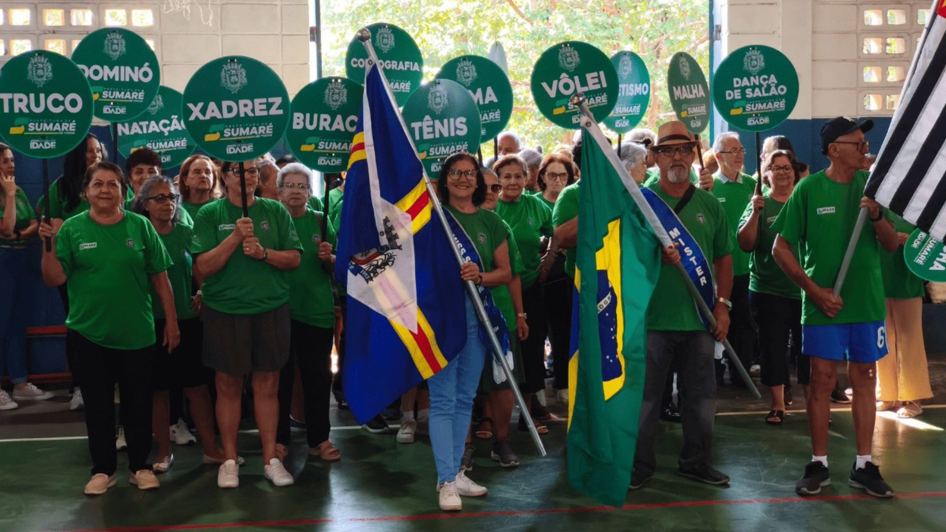 Sumaré reinaugura quadra poliesportiva do Centro de Convivência da Terceira Idade