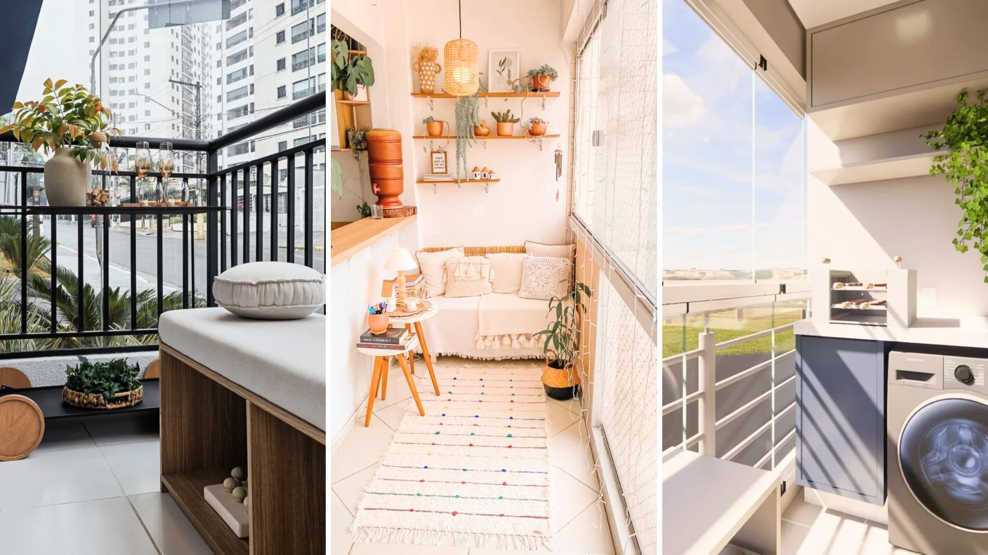Varandas pequenas: como criar espaços charmosos e funcionais