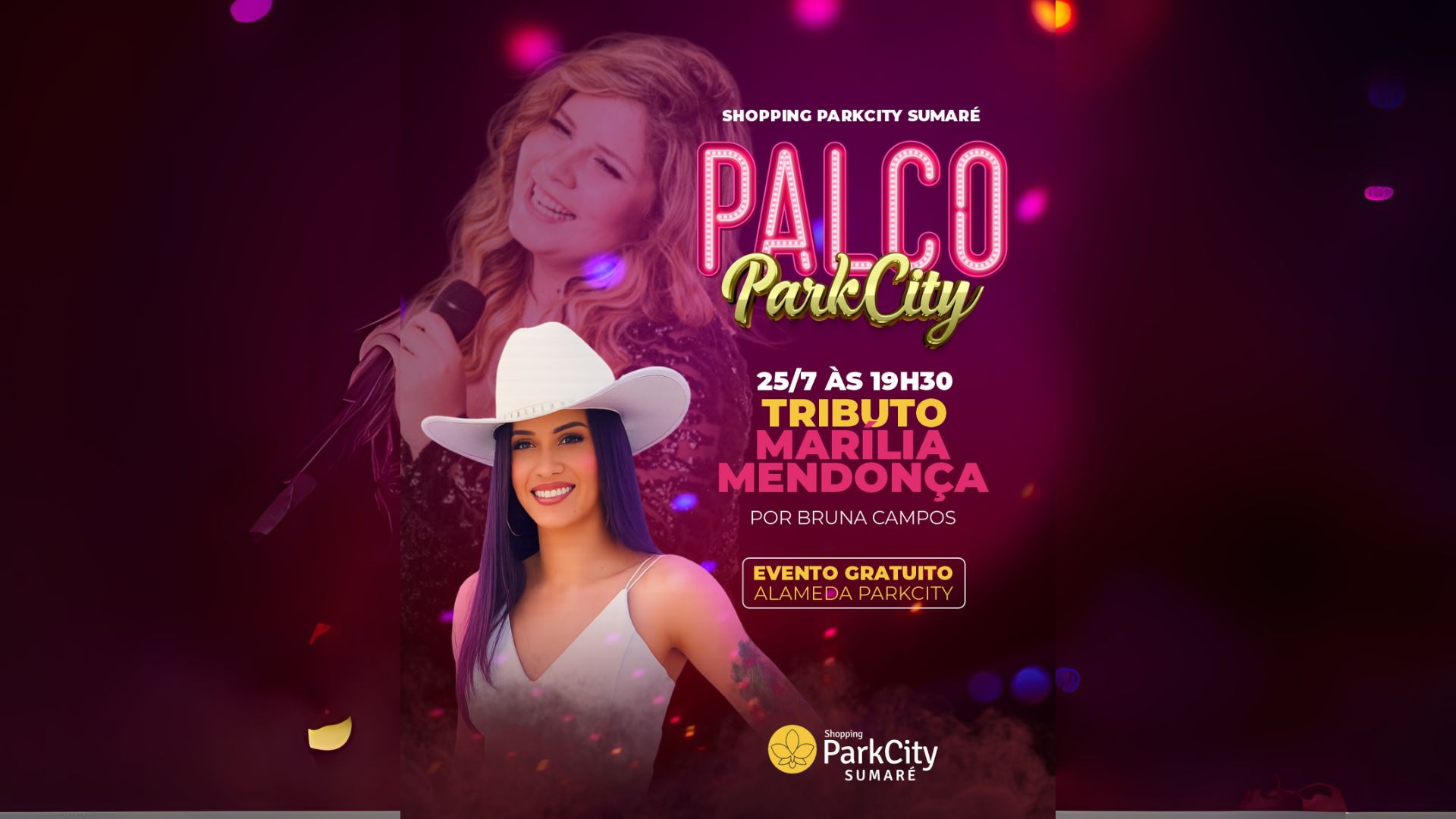 Shopping ParkCity Sumaré realiza show gratuito tributo a Marília Mendonça em julho