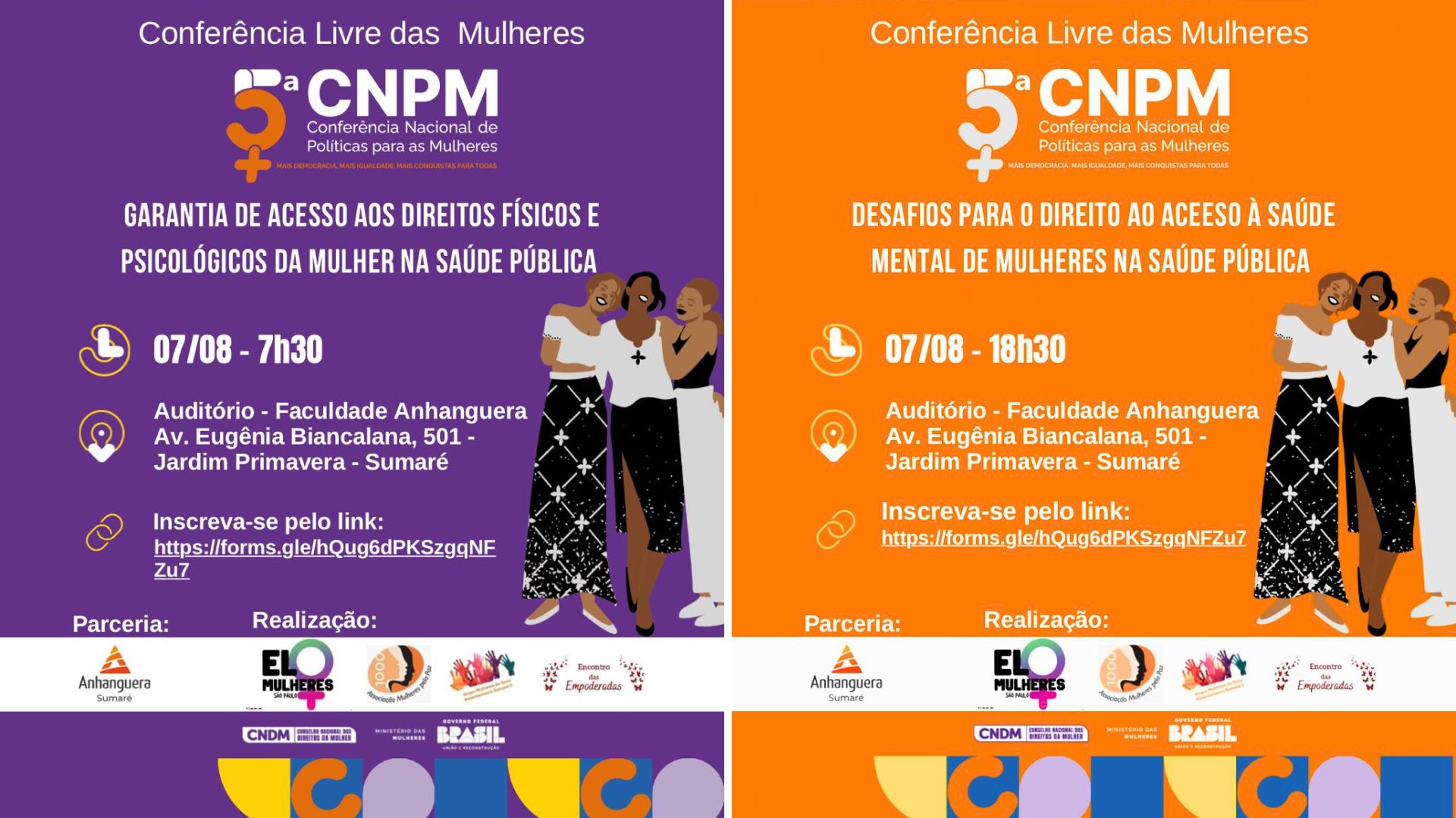 Conferências Livres das Mulheres em Sumaré debatem saúde e direitos em agosto de 2025