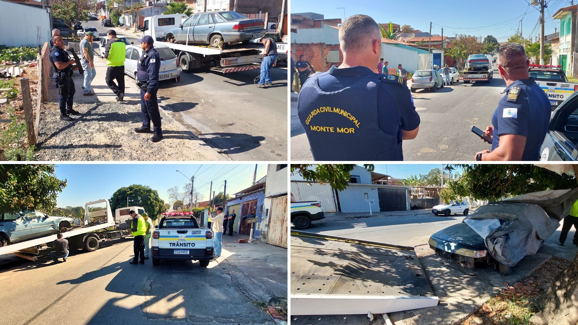 Prefeitura de Monte Mor recolhe quatro veículos abandonados das ruas