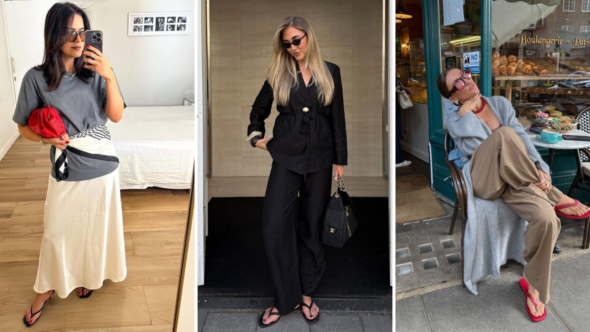 Três inspirações para usar chinelo feminino no verão