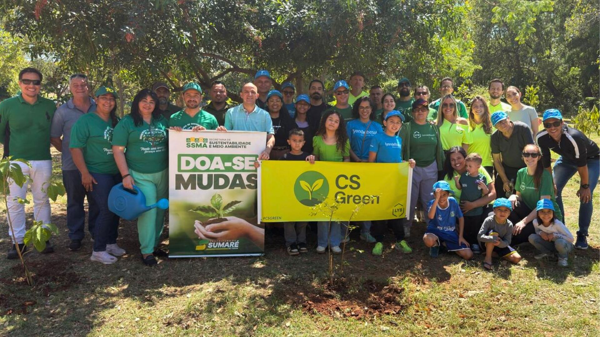 Sumaré e LyondellBasell plantam 100 mudas no Bosque do Dall'Orto