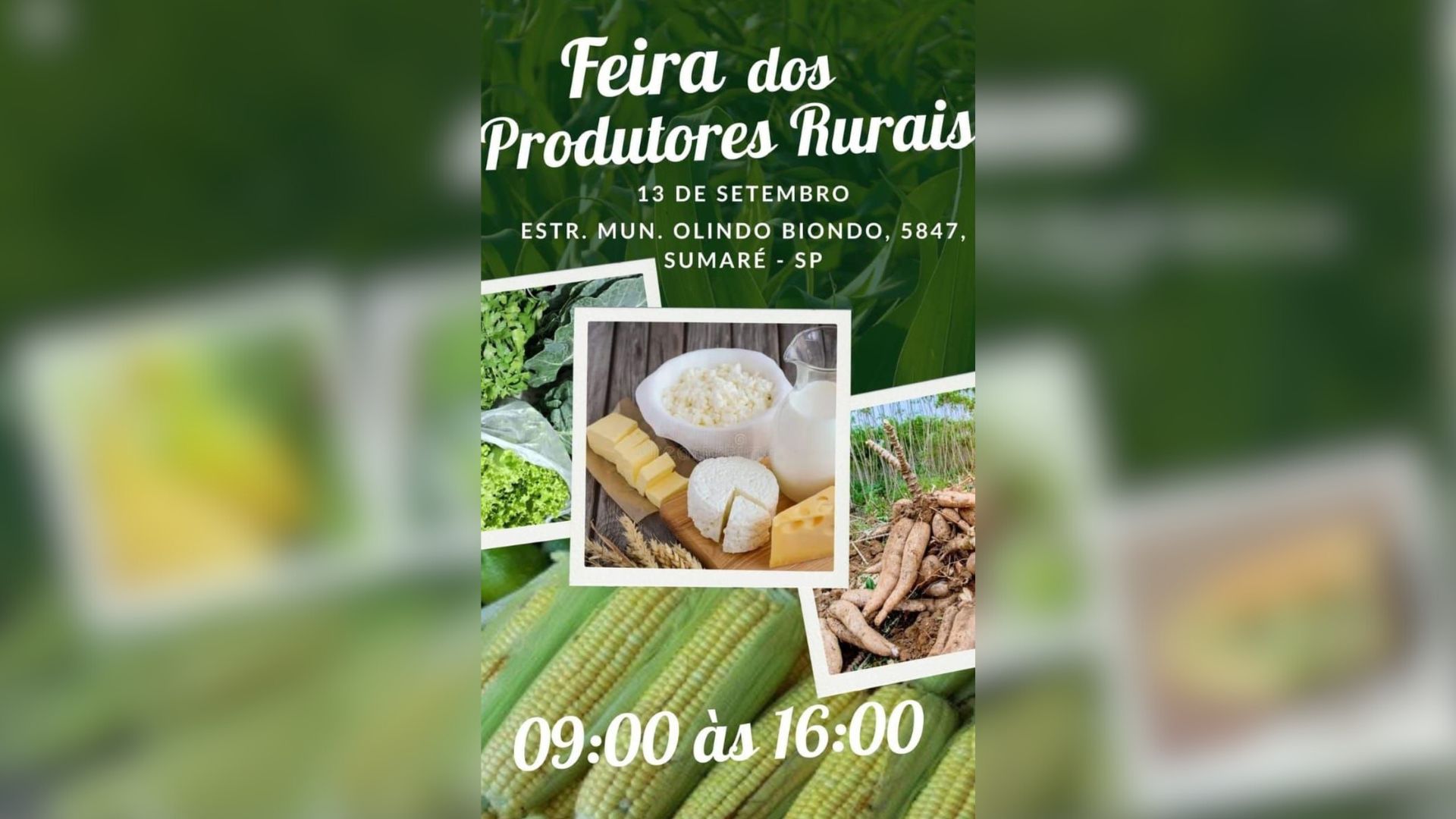 Sumaré receberá 1ª Feira dos Produtores Rurais no Sítio Piconi