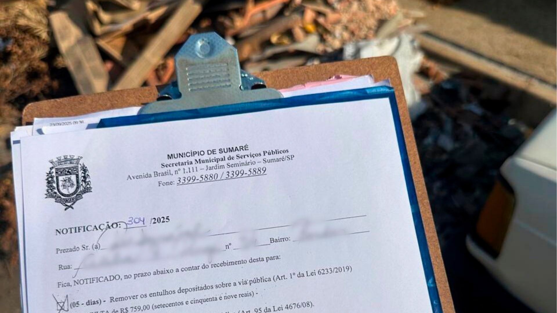 Prefeitura de Sumaré divulgou balanço do Cidade Limpa em setembro