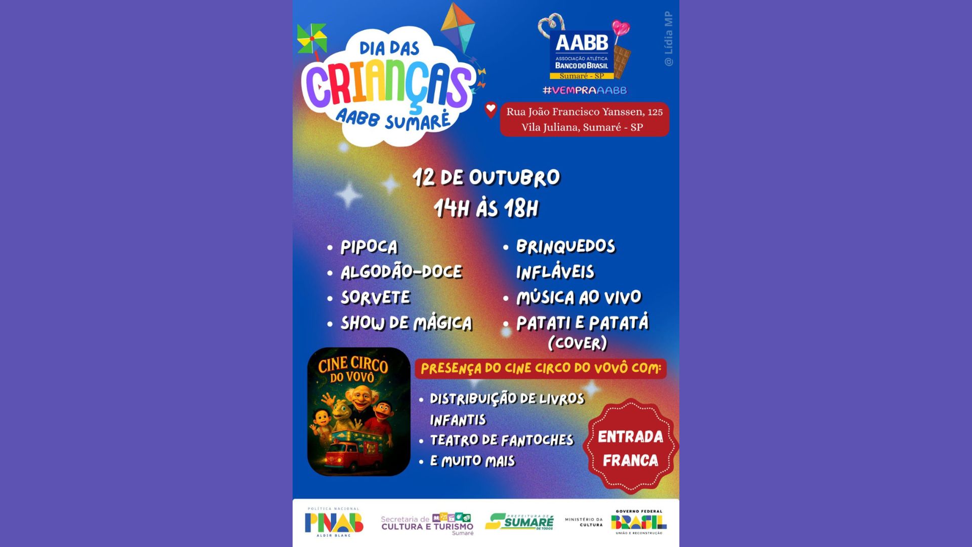 AABB Sumaré realizará Festa das Crianças na Vila Juliana