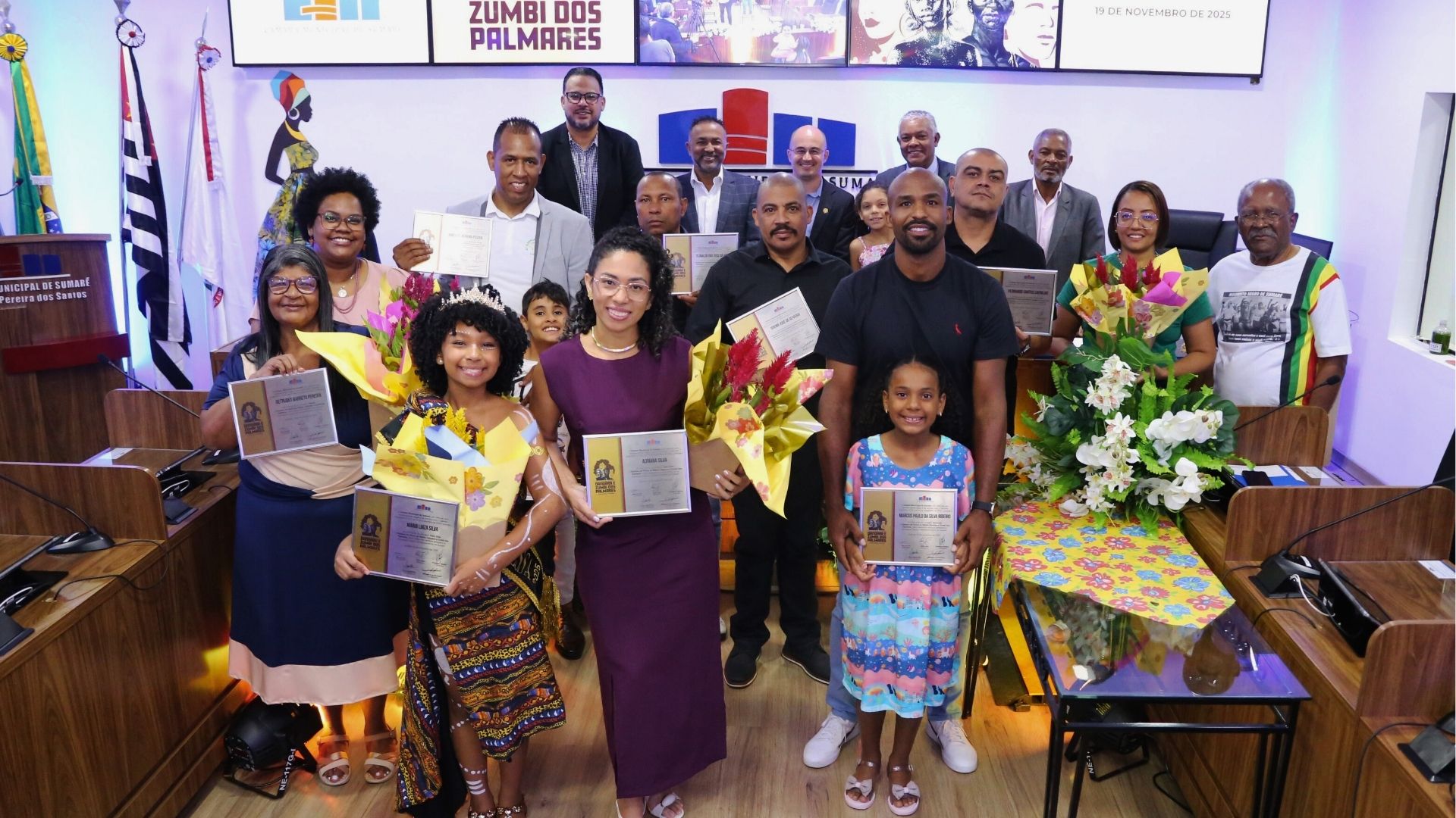 Sumaré: Câmara entrega Diplomas de Honra ao Mérito Dandara e Zumbi