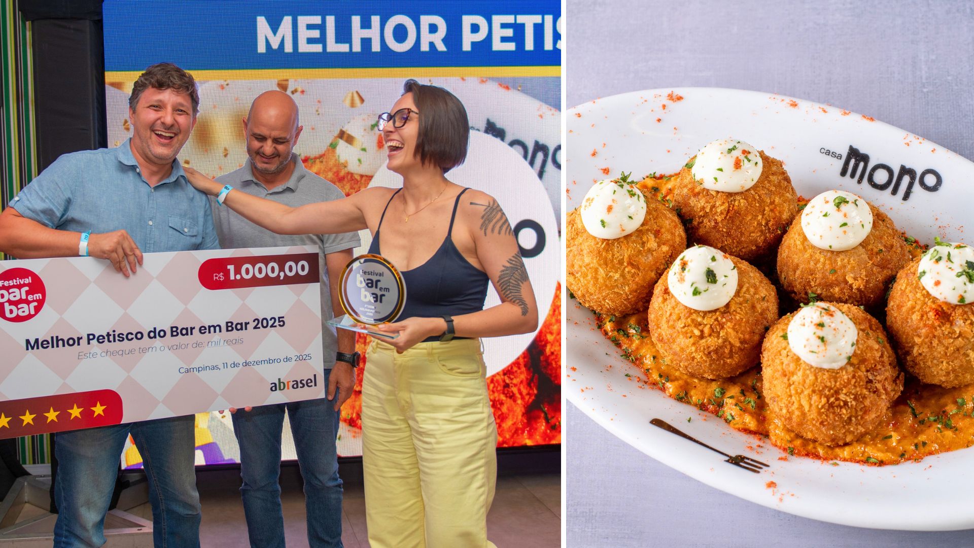 Casa Mono, de Campinas, vence Festival Bar em Bar regional